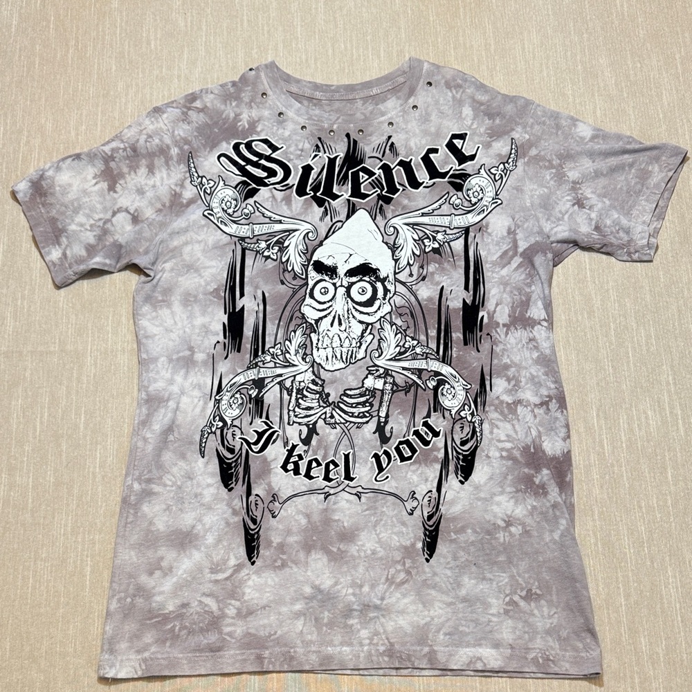 Silence I Keel You Skull Tie Dye Tee